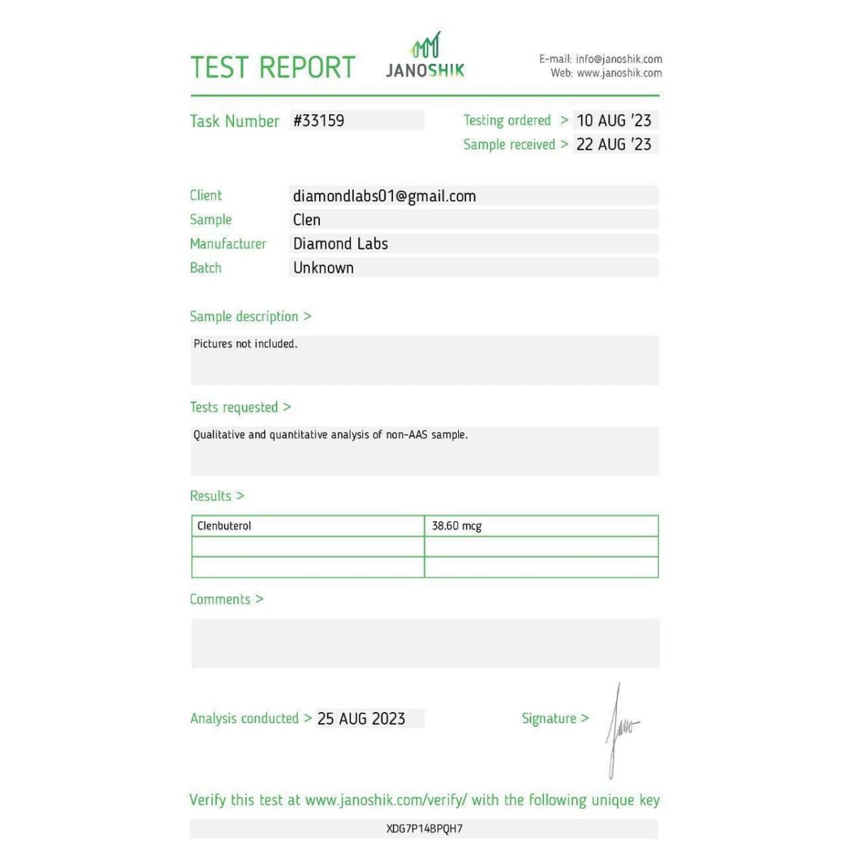 Clenbuterol – Diamond Labs - Image 2